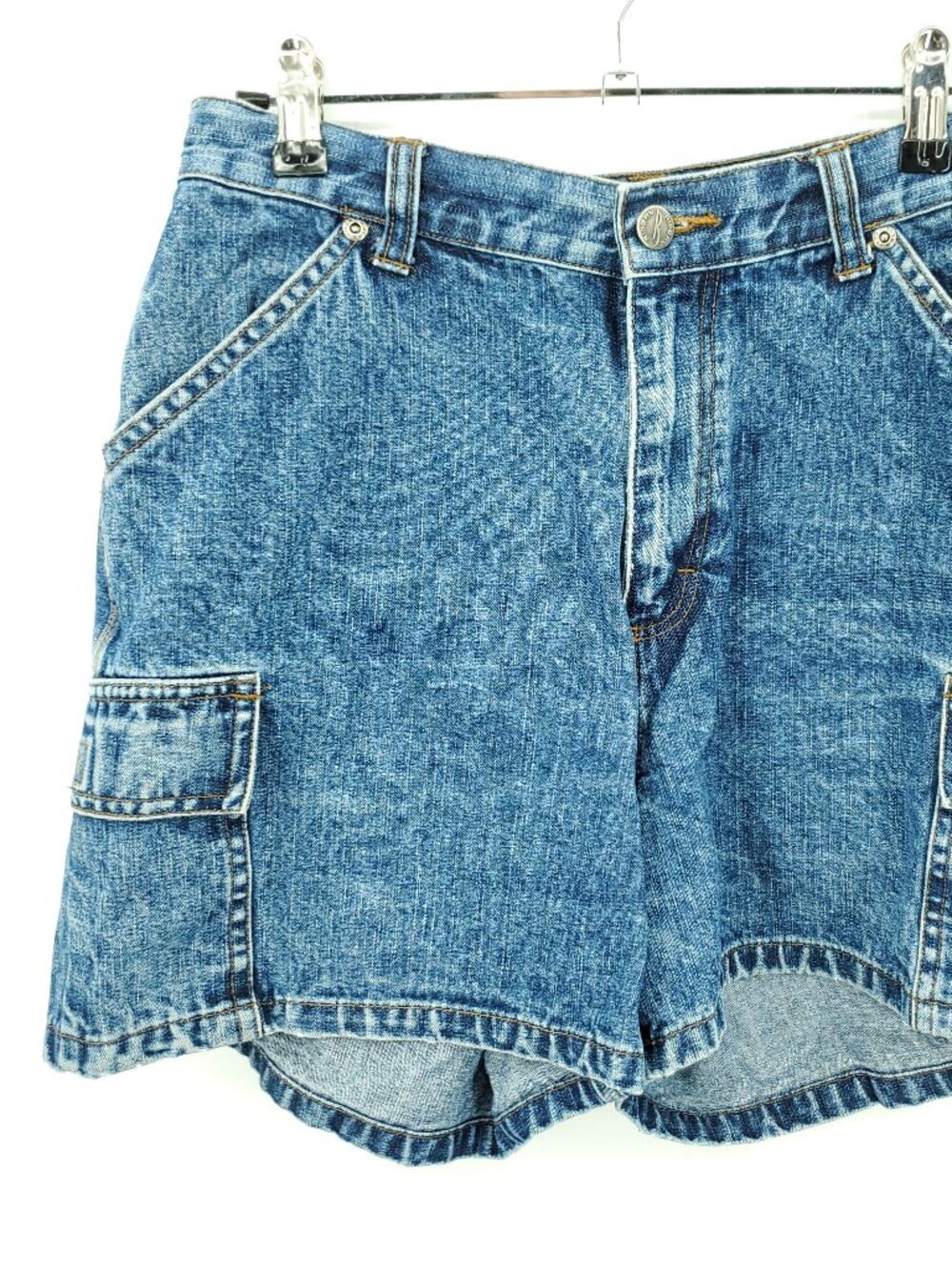 Vintage Y2K Riders Jean Cargo Shorts Sz 8 Blue